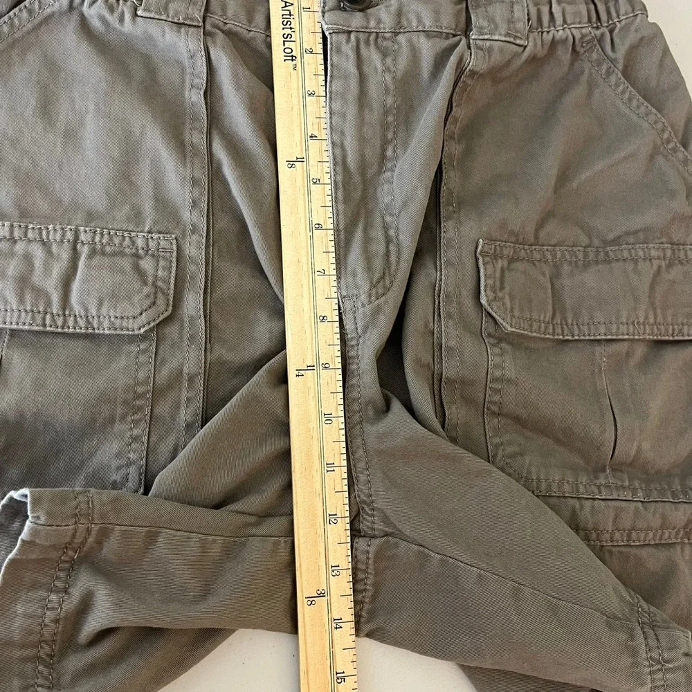 Croft & Barrow Mens Cargo Shorts Brown Cotton Size 32 Utility Outdoor Casual